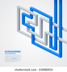 Futuristic background with isometric lines. EPS10.