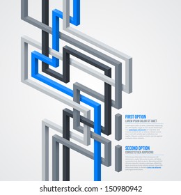 Futuristic background with isometric lines. EPS10.