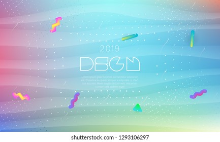 Futuristic background with liquid colors. Fluid shapes on minimalistic backdrop. Vector design template. 