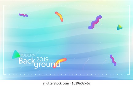 Futuristic background with liquid colors. Fluid shapes on minimalistic backdrop. Vector design template. 