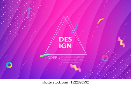 Futuristic background with liquid colors. Fluid shapes on minimalistic backdrop. Vector design template.