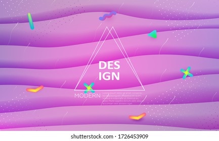 Futuristic background with liquid colors. Fluid shapes on minimalistic backdrop. Vector design template.