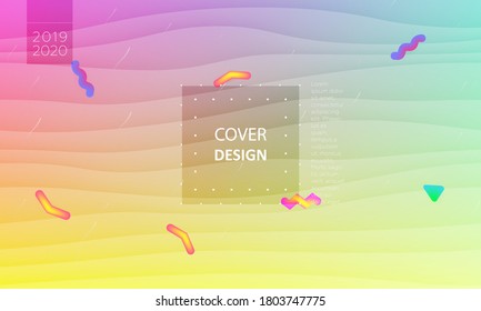 Futuristic background with liquid colors. Fluid shapes on minimalistic backdrop. Vector design template.