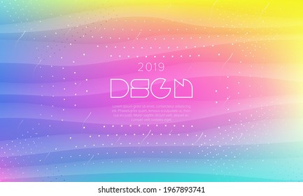 Futuristic background with liquid colors. Fluid shapes on minimalistic backdrop. Vector design template.