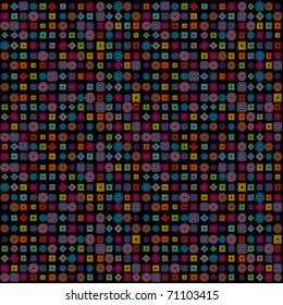 Futuristic background made of colored geometrical shapes