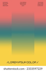Futuristic Background Set with Gradient Mesh Holographic Shapes. Vector Template Design for your Business. Minimal Print Set for Your Identity Style. 