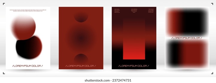 Futuristic Background Set with Gradient Mesh Holographic Shapes. Vector Flyer Design for your Identity. Minimal Print Set for Your Identity Style. 
