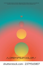 Futuristic Background Set with Gradient Mesh Holographic Shapes. Vector Poster Design for your Business. Minimal Colourful Print Set for Your Identity Style. 