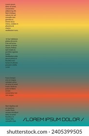 Futuristic Background Set with Gradient Mesh Holographic Shapes. Vector Page Design for your Identity. Minimal Colourful Print Set for Your Identity Style. 