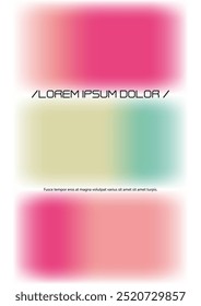 Futuristic Background Set with Gradient Mesh Holographic Shapes. Vector Page Design for your Identity. Minimal Colourful Print Set for Your Identity Style. 