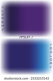 Futuristic Background Set with Gradient Mesh Holographic Shapes. Vector Brochure Design for your Identity. Minimal Print Set in Red Colors for Your Identity Style. 