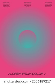 Futuristic Background Set with Gradient Mesh Holographic Shapes. Vector Flyer Design for your Identity. Minimal Print Set in Pink Colors for Your Identity Style. 