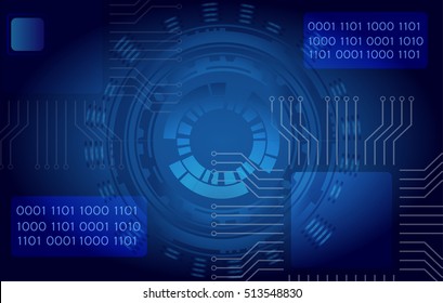 Futuristic background. Technologies. Vector. Processor. CPU. Chip.