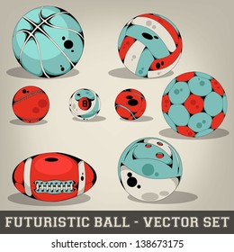 Futuristic Ball Vector Set