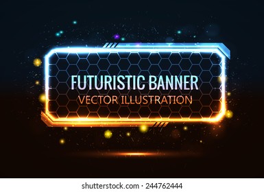 Futuristic banner.