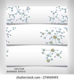 Futuristic banner dna eps 10, vector elegant  illustration