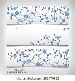 Futuristic banner dna eps 10, vector elegant  illustration