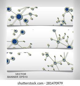 Futuristic banner dna eps 10, vector elegant  illustration