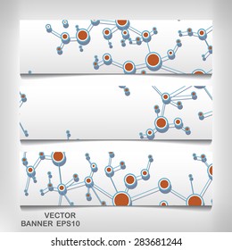 Futuristic banner dna eps 10, vector elegant  illustration