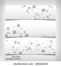 Futuristic banner dna eps 10, vector elegant  illustration