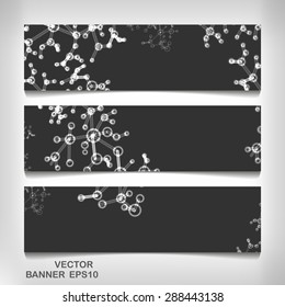 Futuristic banner dna eps 10, vector elegant  illustration