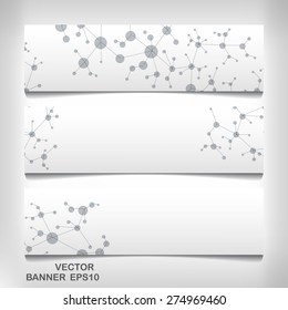 Futuristic banner dna, vector elegant  illustration