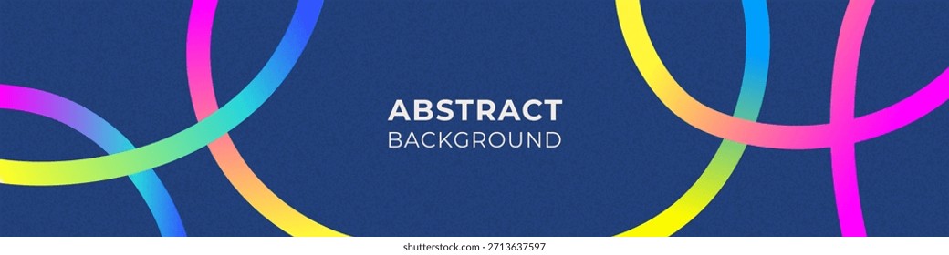 Banner futurista com linhas de néon entrelaçadas e gradientes suaves. Composição abstrata energética. Para apresentações, web, anúncios, projetos visuais contemporâneos