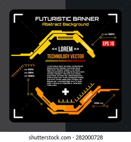 Futuristic banner, Modern techno background., infographic ,interface vector eps 10 