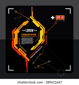Futuristic banner, Modern techno background.  interface vector eps 10