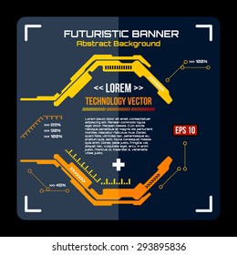 Futuristic banner, Modern techno background., infographic ,interface vector eps 10 