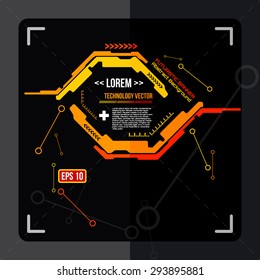 Futuristic banner, Modern techno background.  interface vector eps 10
