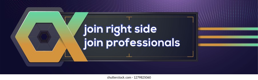 Futuristic banner with X-rays minotor