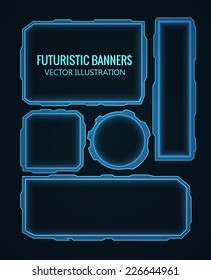 Futuristic banners set