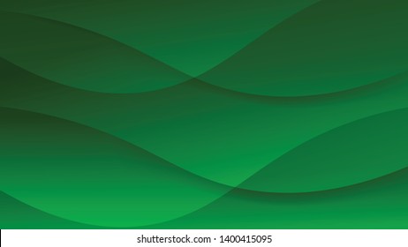 Futuristic beautiful dark green soft graphic  background. Modern abstract acta certificate with mild smooth wave lines layout. Vector illustration