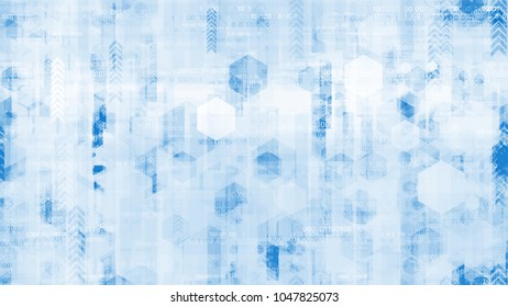 Futuristic Big Data Geometric Background with Binary Code. Virtual Info Transfer Texture. Abstract  Sci Fi, Scientific Pattern. Poster, Advertising Design Background.