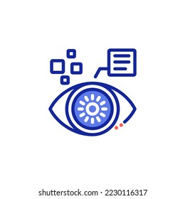 futuristic bionic eye icon vector illustration