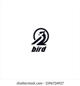 Futuristic Bird logo design template
