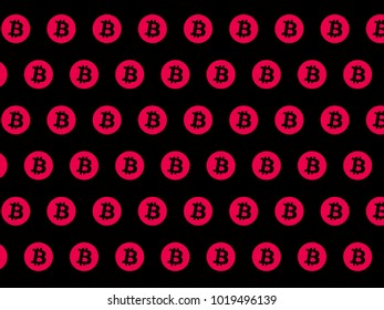 Futuristic bitcoin coins pattern