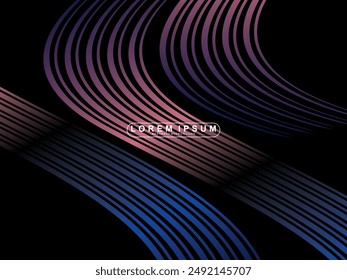 Tecnología digital de fondo negro futurista, información nano cibernética, comunicación abstracta, innovación de datos de tecnología futura, conexión de velocidad de red de Internet.