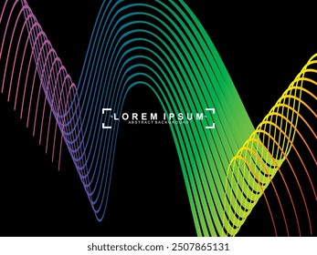 Futuristic black background digital technology, rainbow gradient modern pattern, cyber nano information, abstract communication, future technology data innovation, internet network speed connection.