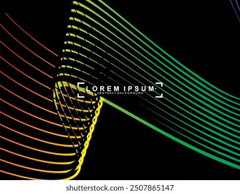 Futuristic black background digital technology, rainbow gradient modern pattern, cyber nano information, abstract communication, future technology data innovation, internet network speed connection.