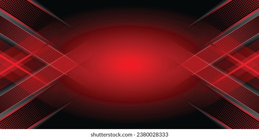 fondo negro futurista con líneas rojas transparentes. ilustración vectorial