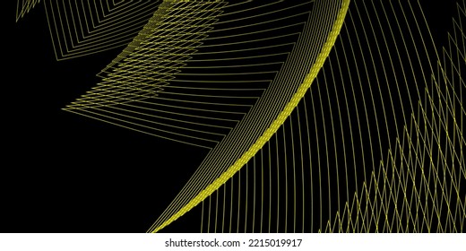Fondo negro futurista con líneas amarillas