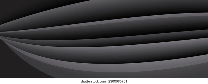 Futuristic black banner background design