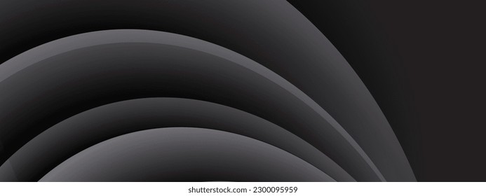 Futuristic black banner background design