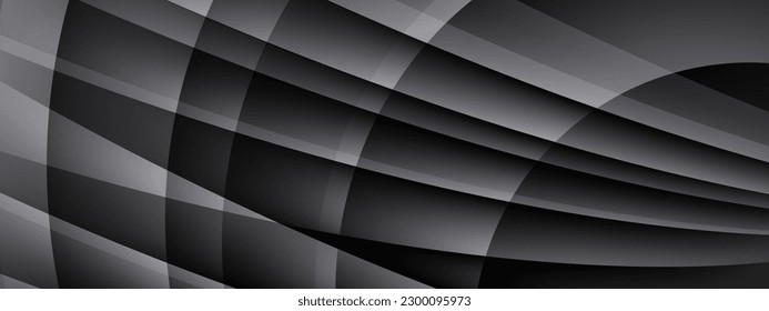 Futuristic black banner background design