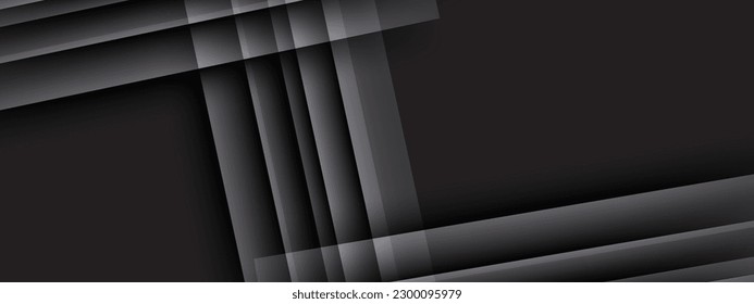 Futuristic black banner background design