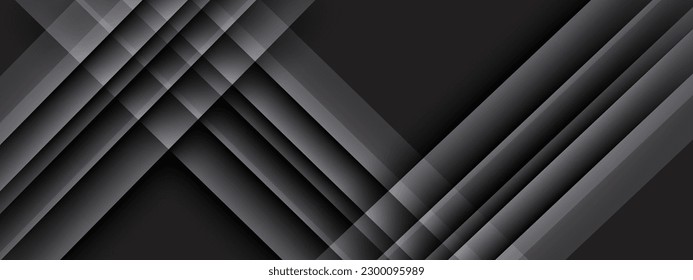 Futuristic black banner background design