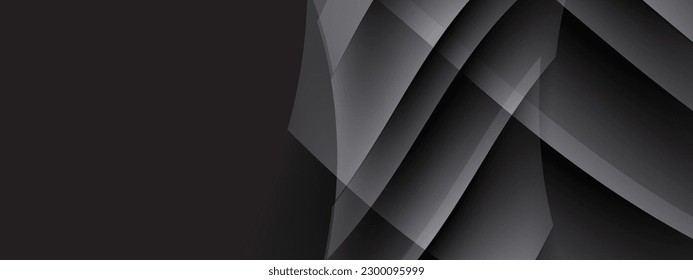 Diseño de fondo de banner negro futurista