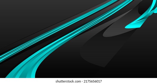 Futuristic black and blue background vector